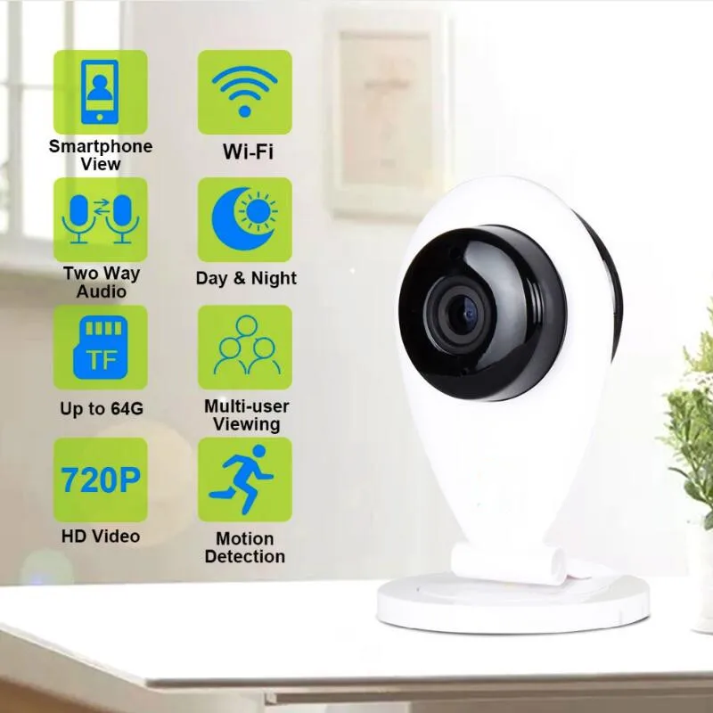 

Wireless Security Camera Home Surveillance IP Camera for Baby Pet Nanny Monitor Two-Way Audio Night Vision Cloud P2P Baby Camera