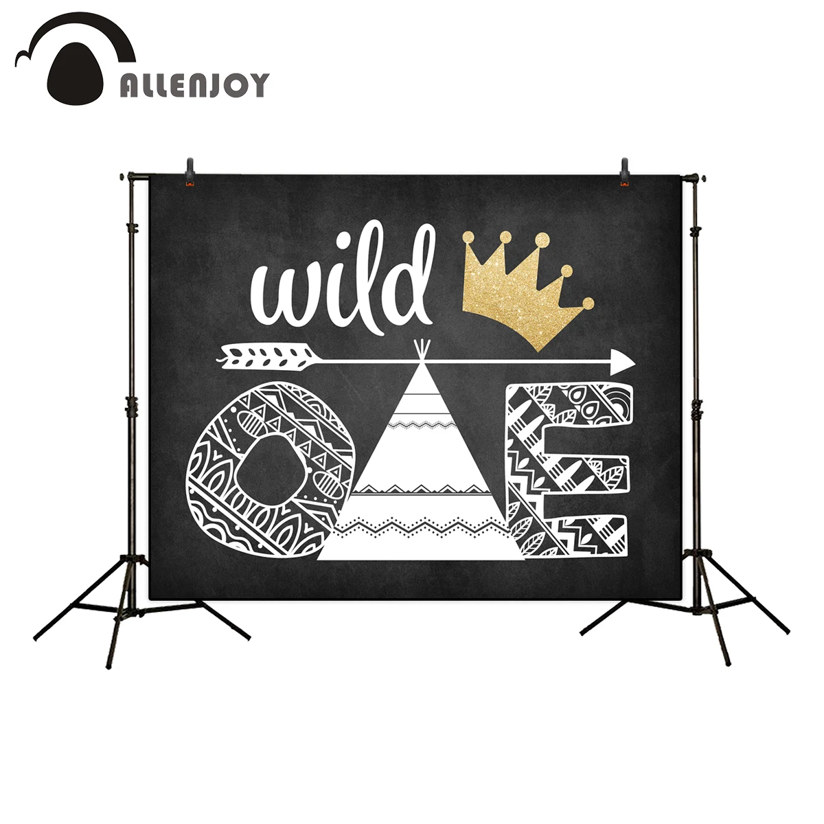 Allenjoy фон для фотосъемки Blackboard Golden crown Wild One день рождения Детские фотофоны Студия