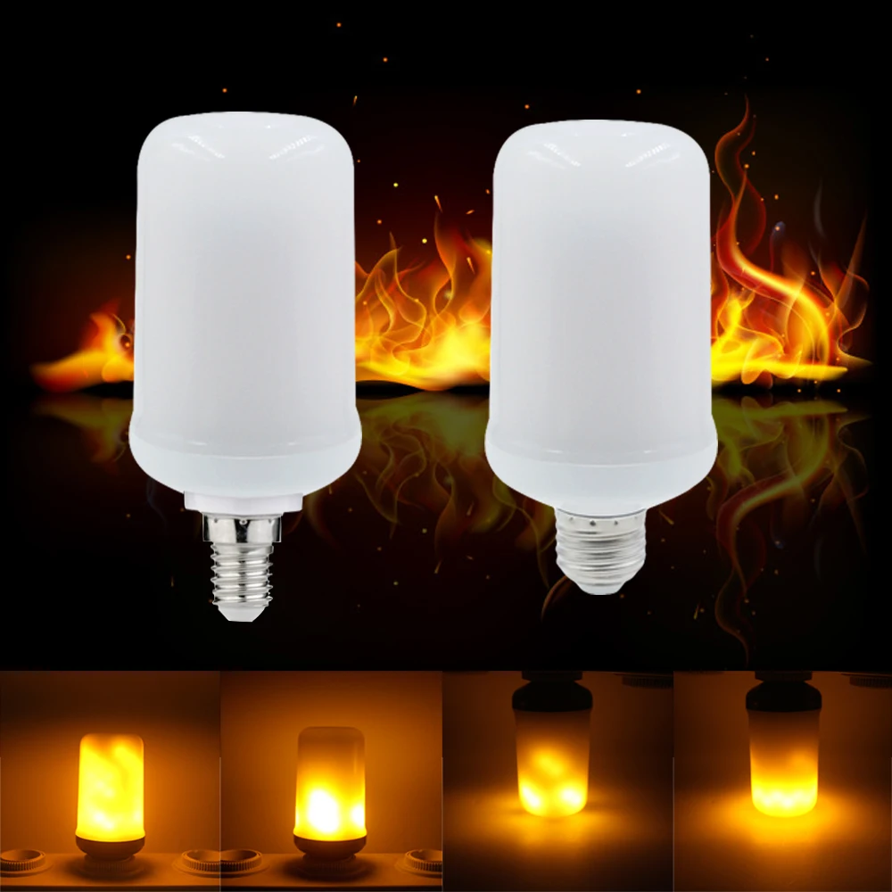 Goede Fabriek prijs B22 E27 E26 E14 E12 LED Lamp Flame Effect Fire Gloeilamp Vakantie Decoratie vlam gloeilampen gratis verzending