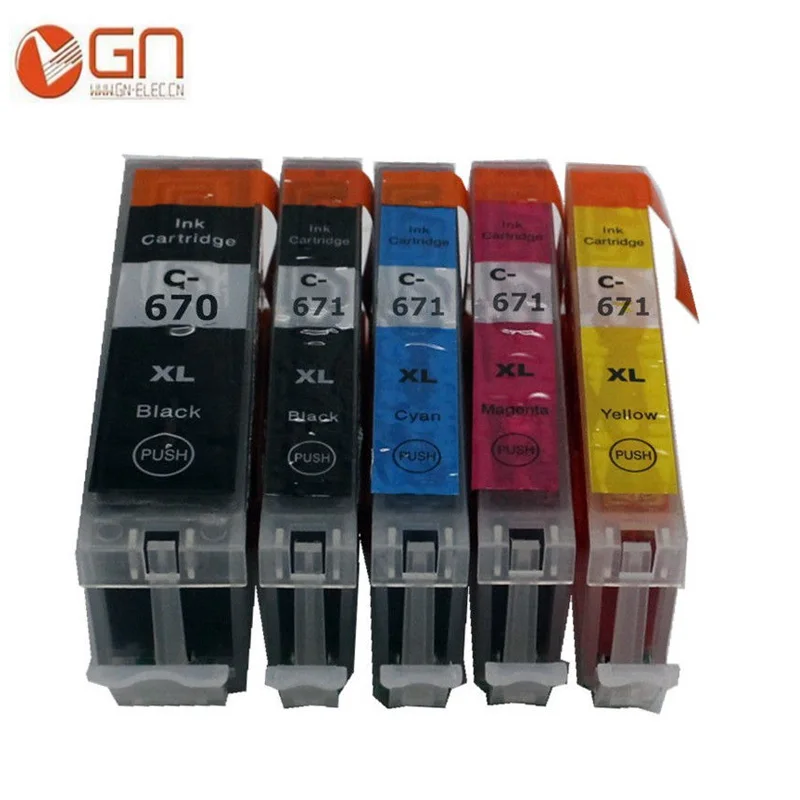 GN PGI670 CLI671 PGI-670 BK CLI-671 670 671 совместимый картридж с чернилами для canon PIXMA MG5760 MG6860 TS6060 TS5060 принтера