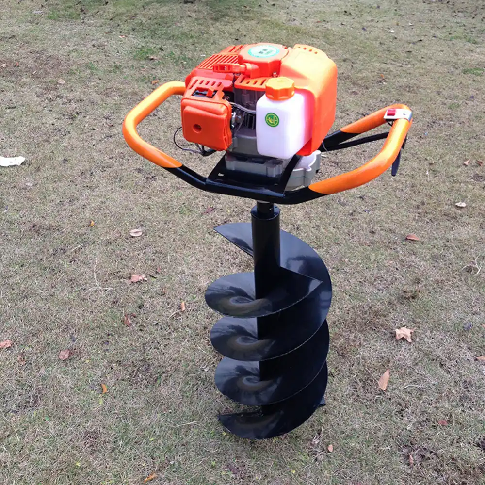 1900W Gasoline Power Post Hole Digger Ground Drilling Machine Earth Auger Ice Auger Digging