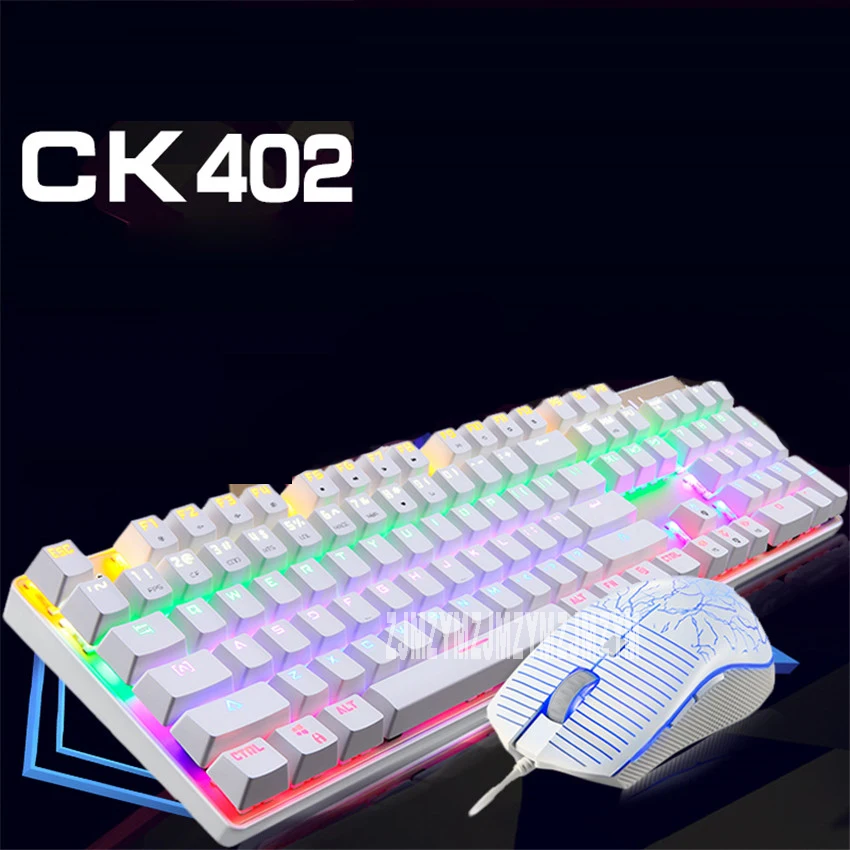 

High Quality CK402 2400DPI Mouse Metal keyboard Multimedia Wired Keyboard and Mouse Combo for Office Laptops Desktops PC
