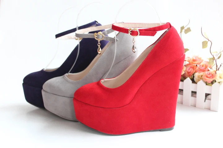 Black Hauts Compensées Talons Pompes 9cm 43 Plate Mariage forme De Femmes 15cm purple 30 Peu 15cm gray Avec Bouche Des gray 15cm Super Taille Heel Flock red 9cm Profonde Chaussures Grande black 9cm Printemps qP1YO0w