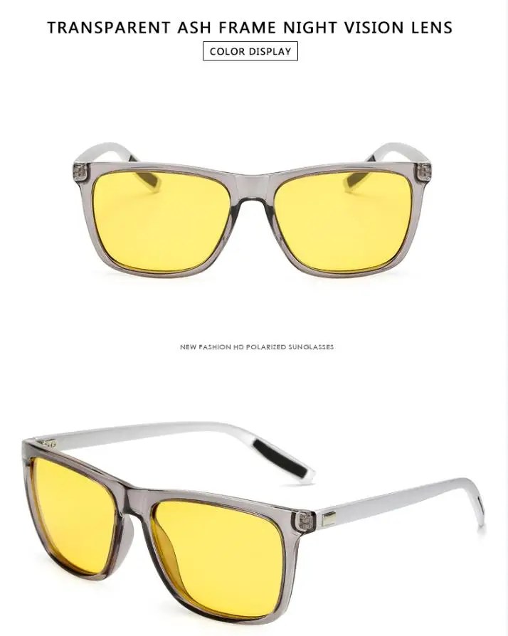 yellow clear frame Длинный Хранитель Модные Мужские поляризационные солнцезащитные очки Роскошные брендовые классические унисекс очки женские дизайнерские очки для отдыха gafas de sol - Цвет линз: yellow clear frame