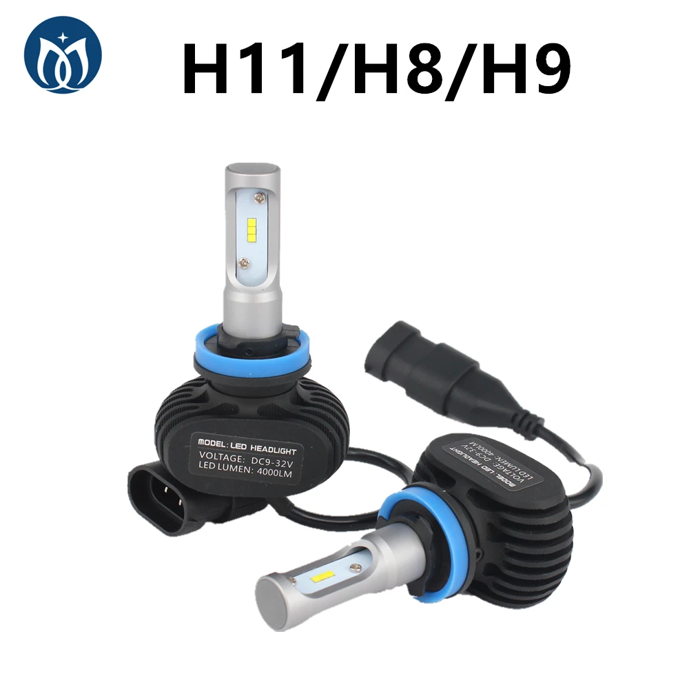 

H11 H9 H8 Car Led Headlight Bulbs Conversion Kit S1 Automotive white Headlamp Replacement Bulbs CSP Chip 6000K 80W 8000lm 1Pair