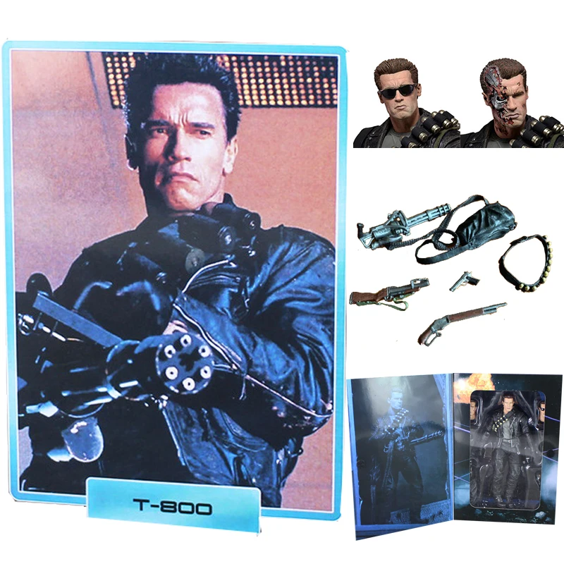

7inch NECA Terminator 2 T-800 Variant Figure Variable T-800 Garage Kit Action Figures Collection Model Toy Doll