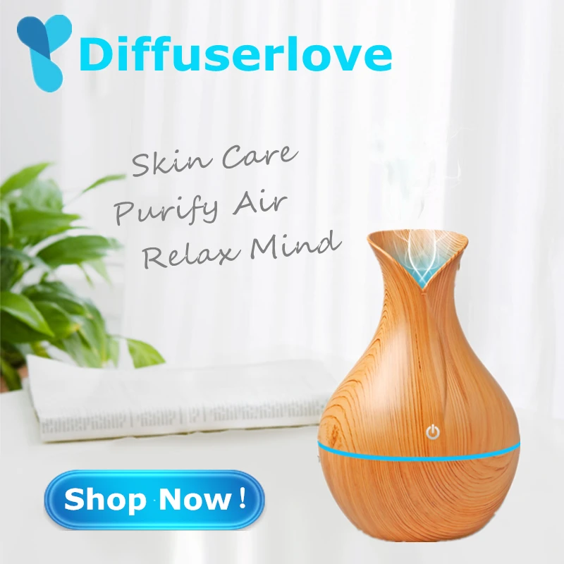 

Diffuserlove 130ml Air Humidifier USB mini Aroma Essential Oil Diffuser with 7 Color Change LED Night Light for Household office