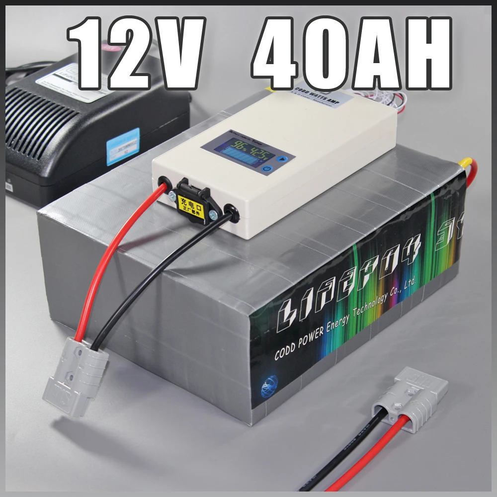 12 V 40Ah LiFePO4 аккумулятор, 500 W электрический велосипедный аккумулятор 12 v самокат Lithium Электрический аккумулятор для электровелосипеда