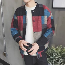 Spring 2017 new national grid restoring ancient ways with splicing male baseball jacket coat M XL