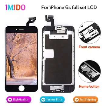 

5Pcs/lot Full Set LCD Display For iPhone 6s LCD Display Home button+Front camera with 3D Touch Screen Digitizer Assembly