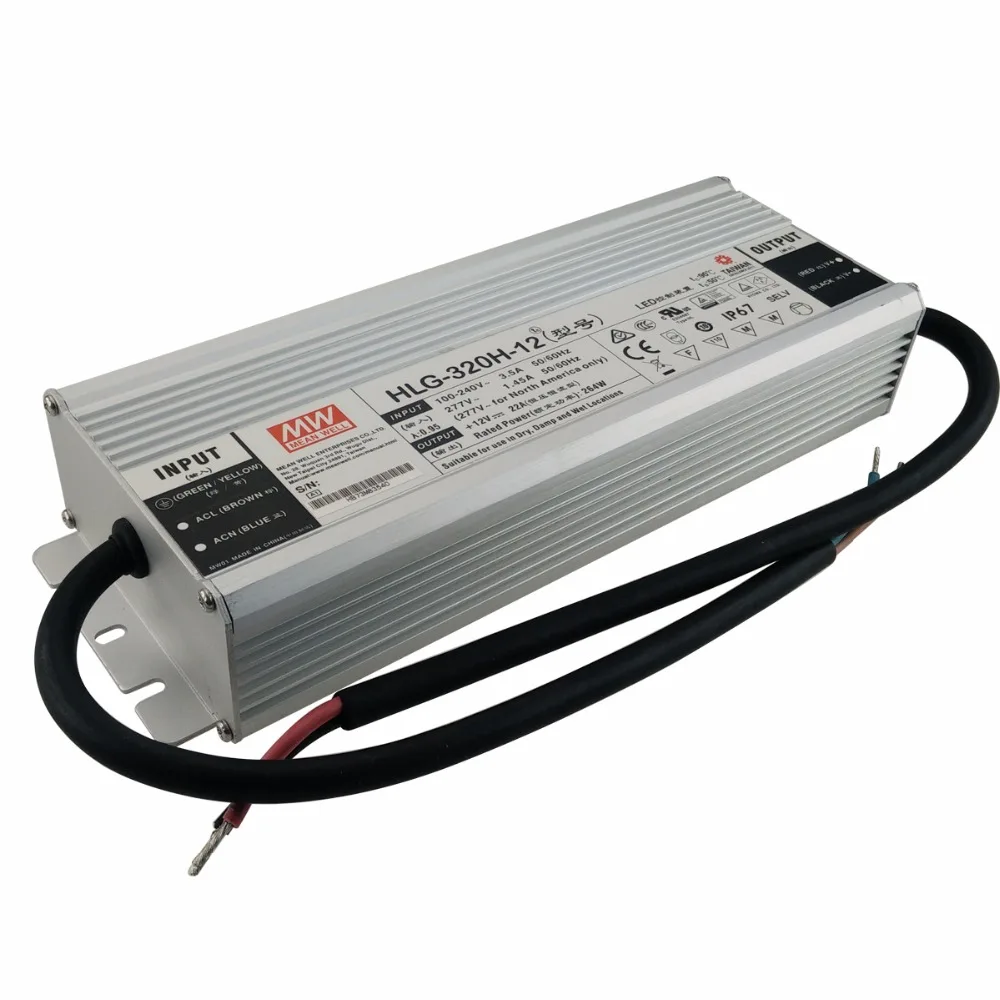 Original Meanwell LED driver HLG-320H-12 320W 22A 12V adjustable waterproof Mean well LED Power Supply Original Meanwell LED driver HLG-320H-12 320W 22A 12V adjustable waterproof Mean well LED Power Supply