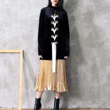 Европейская станция осень и зима новая лента большой металлический глаз перспективная полая лента веревка длинный рукав женский свитер