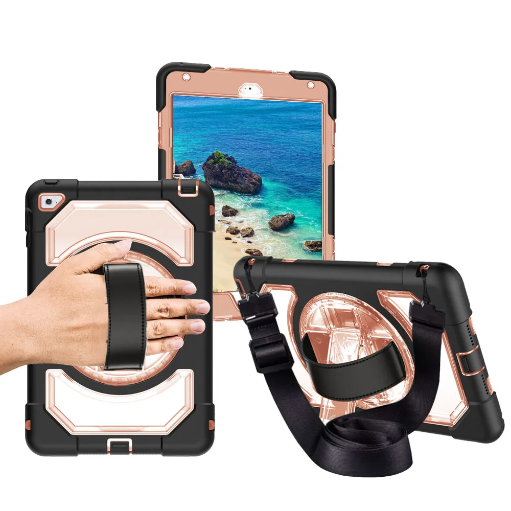 

Miesherk for iPad Mini 4 Case Heavy Duty Fundas 360 Rotation PC Silicon Armor Back Cover Case,Tablet Case with Stand Neck Strap