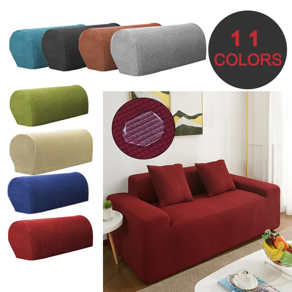 

sofa cover Style 1 Pair Removable Arm Stretch- Sofa Couch Chair Armchair Covers Armrest Sofa Cover Solid Couch Cover