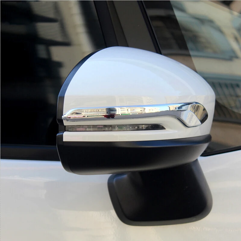 

ABS Chrome For Honda FIT JAZZ 2014 2015 2016 2017 2018 Car Rearview mirror strip frame cover trim car styling accessories 2pcs