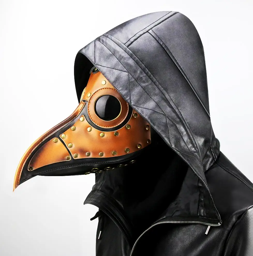 Модные кожаные маски для косплея на заказ, Вечерние Маски для Хэллоуина, маска дятла - Цвет: HG090