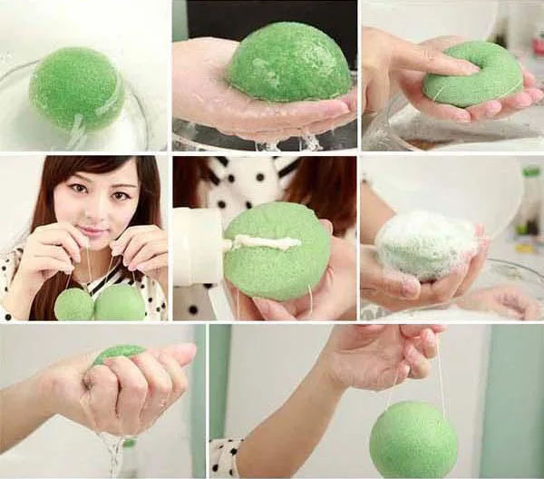 1000 шт. новая натуральная губка для мытья лица Konjac Konnyaku|sponge exfoliate|sponge spongesponge wash |