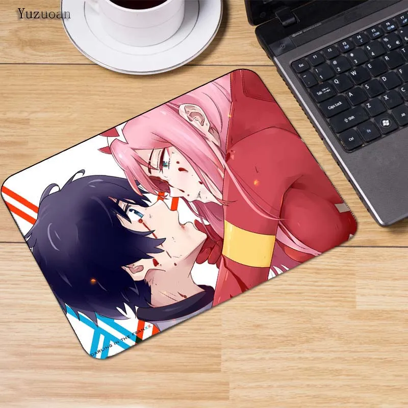 Yuzuoan Zero Two Darling in the FranXX маленький игровой коврик для мыши в стиле аниме, компьютерный коврик для ПК, размер 22X18 см, 25X29 см, силиконовые коврики для мыши - Цвет: 220x180x2mm