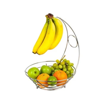 

European Fashion Home Kitchen Iron Wire Metal Storage Fruit Rack Modern Design Household Food Container Storage Tool Hot New