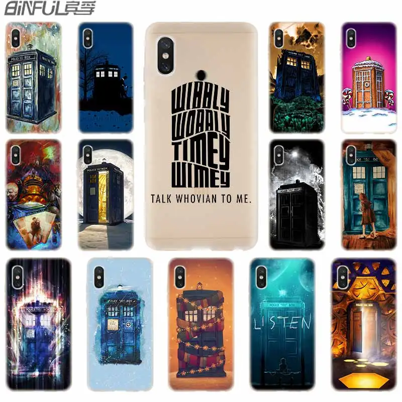 Мягкий силиконовый чехол из ТПУ для Xiaomi Mi 11 10 8 9 CC9 E Poco X3 Pro A2 A3 Lite SE 6X Ultra Tardis Box Doctor Who