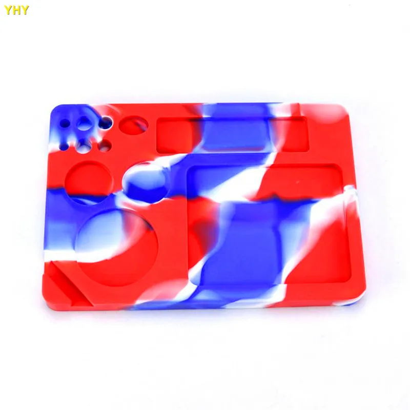 Tobacco Hand Roller Roll Case Dish Tobacco Storage Dabber Smoking Dry Herbs Wax Silicone Rolling Tray Dab Mat09