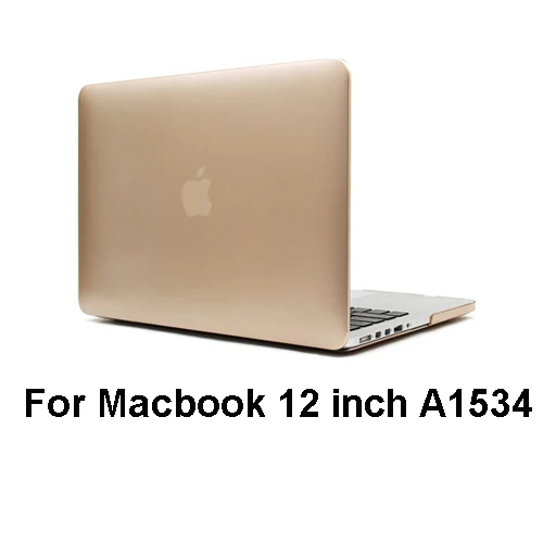 Роскошный, цвета шампань, золотистый Серебристый рукав жесткий чехол Корпус для Apple Macbook Air 11 13 Pro 13 15 retina 12, 13, 15 дюймов A1932 - Цвет: 12 inch A1534