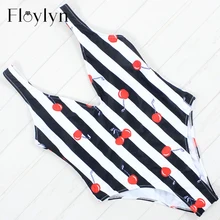 Floylyn женский купальник один шт. купальник женский полосатое бикини пуш-ап комбинезон жилет купальный костюм Пляжная часть Лето