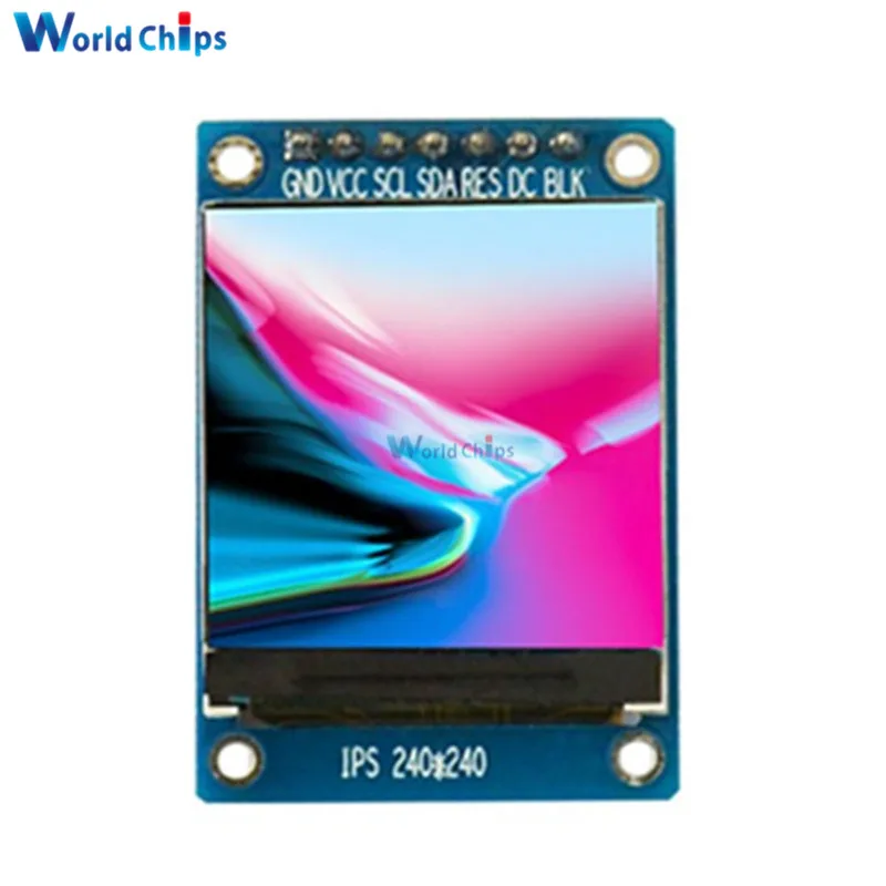 1.3 inch IPS HD TFT ST7789 Drive IC 240*240 SPI Communication 3.3V Voltage 4-Wire SPI Interface Full Color LCD OLED Display DIY