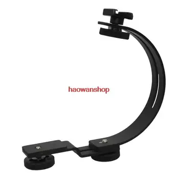 

C-Shape Adjustable 1 flash hot shoe Bracket stand for Flash LED Video light DC DSLR SLR DV