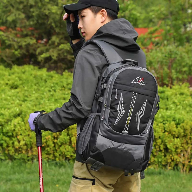 Men's backpack large capacity usb charging men's bags waterproof casual backpacks unisex black travel backpacks Mountaineering