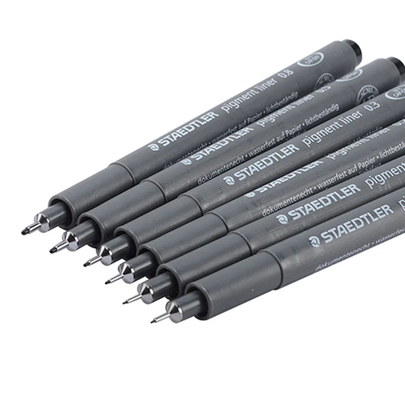 3 шт./лот STAEDTLER 308 черные чернила художественные маркеры авторучка для рисования