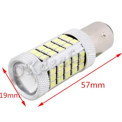 2 шт. автомобильные светодиодсветодиодный лампы BAY15D 1157 P21/5W 63 SMD 66 3528 DC 12 В 30