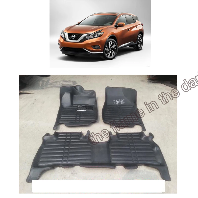 

fast shipping fiber leather car floor mat for nissan murano 2015 2016 2017 2018 z52 3rd generation