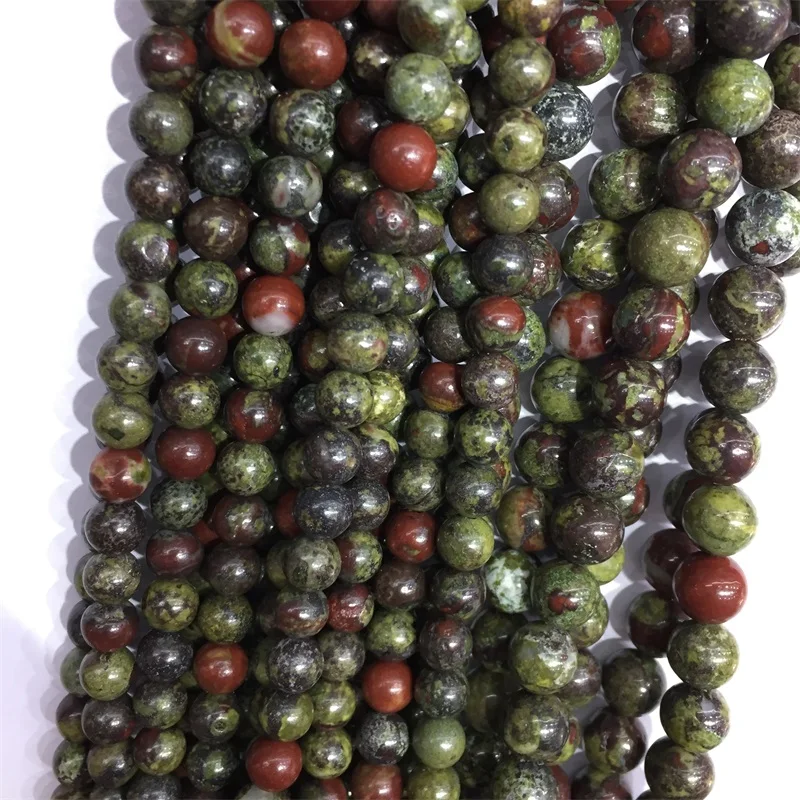 

Natural Gemstone Dragon Blood Jasper Beads Genuine Natural Stone 6 8 10 12MM Bracelet Fit Diy Charm Bead For Jewelry Making Gift