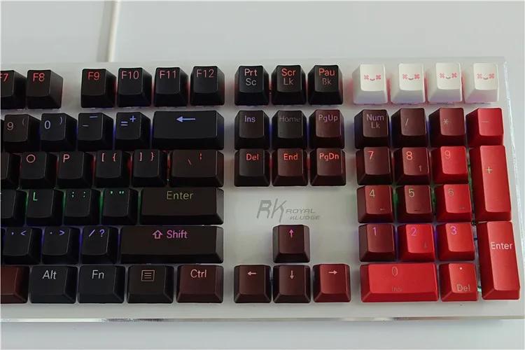 MP 104 ключи утолщение PBT двойной выстрел подсветка красный градиент Keycap OEM профиль для проводной USB механическая клавиатура