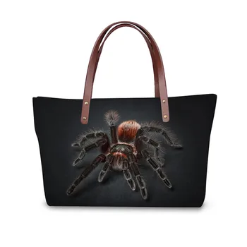 

Women's Black Handbags High Capacity Brand Female Messenger Bags Printed Totes Daily Bag Neoprene Fabric Beach Bag