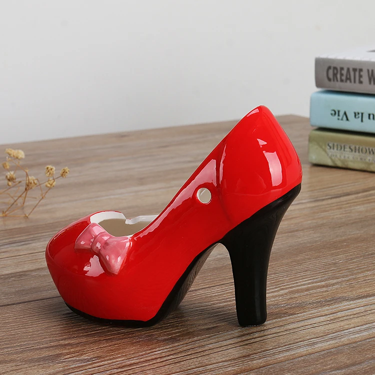 Милый мультфильм творческая личность обувь для девочек керамические туфли пепельница Multi Функция Мини бытовой подарок украшения
