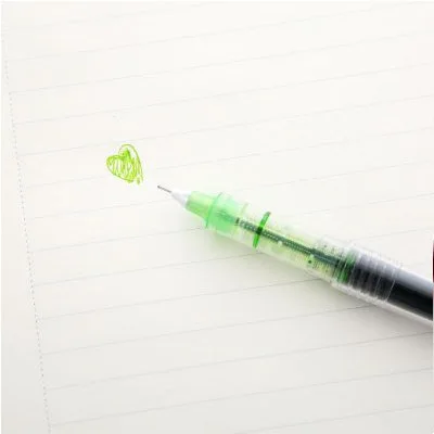 1 шт., высокое качество, прямые жидкие иглы, цветные ручки, гелевые ручки для воды, пластиковые шариковые ручки, школьные канцелярские товары - Цвет: light green