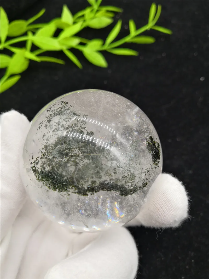 

Natural Green ghost Quartz Crystal Sphere Globe Ball Chakra Healing Reiki Stone Furnishing Articles Crafts