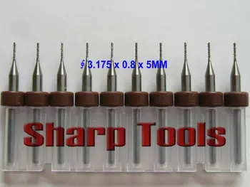 

Free Shipping 3.175*0.8*6mm PCB Cutters, Imported Corn Carbide Cutting Bits, Precision PCB Drill Bit CNC for Circuit Board, SMT