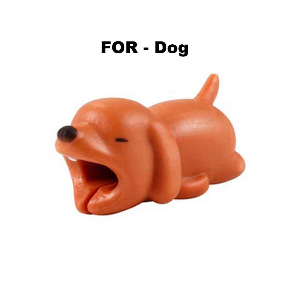 1 шт мультфильм кабель Winder Bite USB зарядное устройство данных протектор сердцевины кабеля зарядный кабель крышка милое животное для iPhone для samsung - Цвет: Синий
