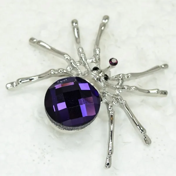 Фиолетовые броши в виде паука со стразами C961 D|pin brooch|spider pinrhinestone spider |