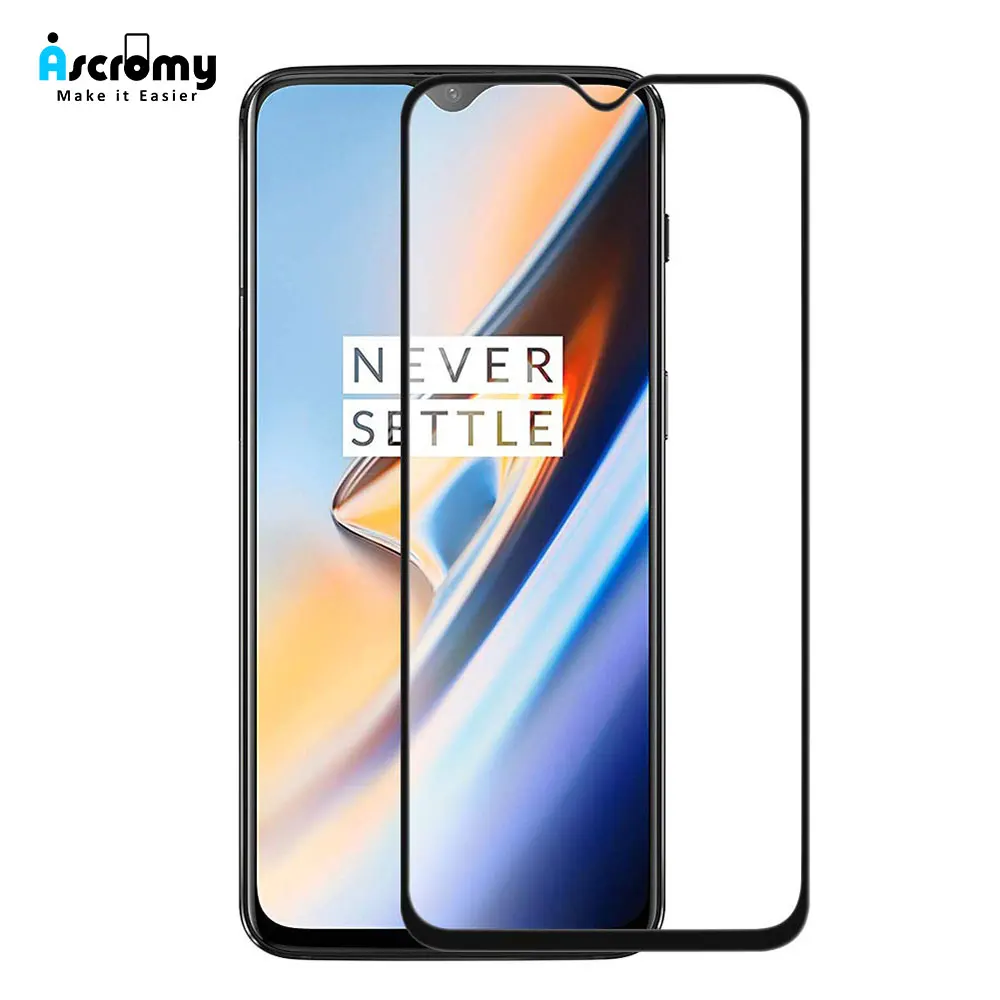 

Ascromy For Oneplus 6T Tempered Glass 5D Full Cover Screen Protector Pelicula For One plus 6 T 5 5T verre tremp Screenprotector