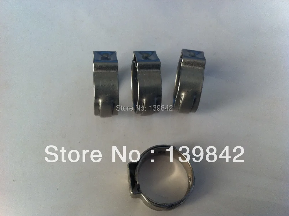 304 Stainless Steel Single Ear Stepless Clamps For Beer Hoses Size as