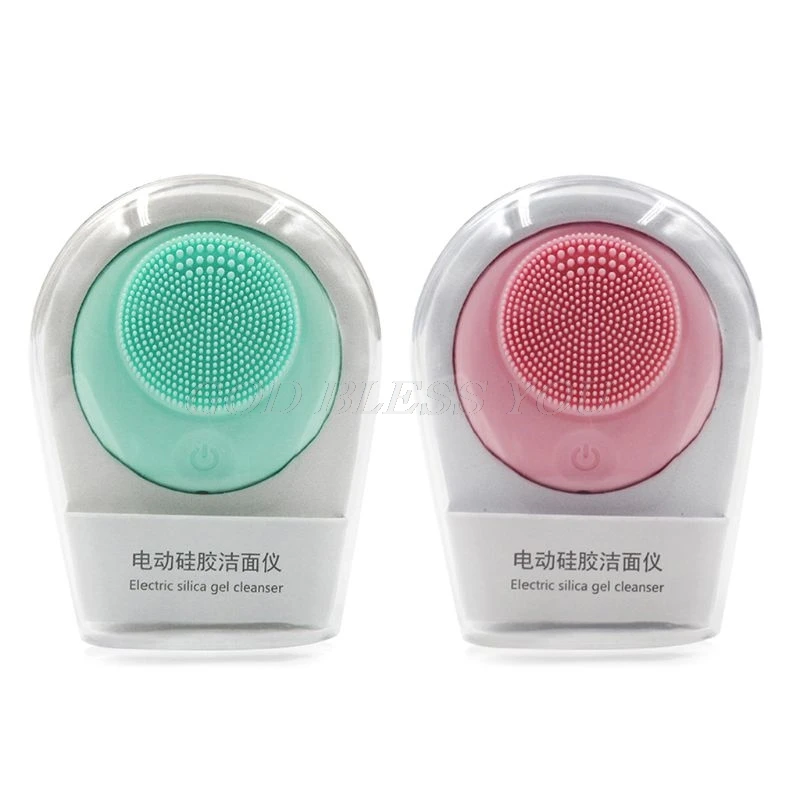 

Electric Face Washing Machine Silicone Facial Cleanser Ultrasonic Vibration Cleansing Brush