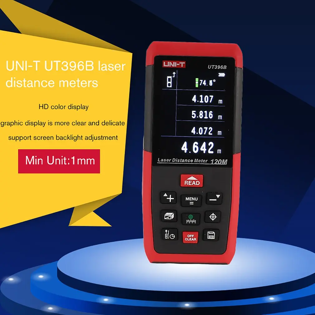 Профессиональный Лазерные дальномеры UNI T UT396B 120 м лазерный дальномер цифровой