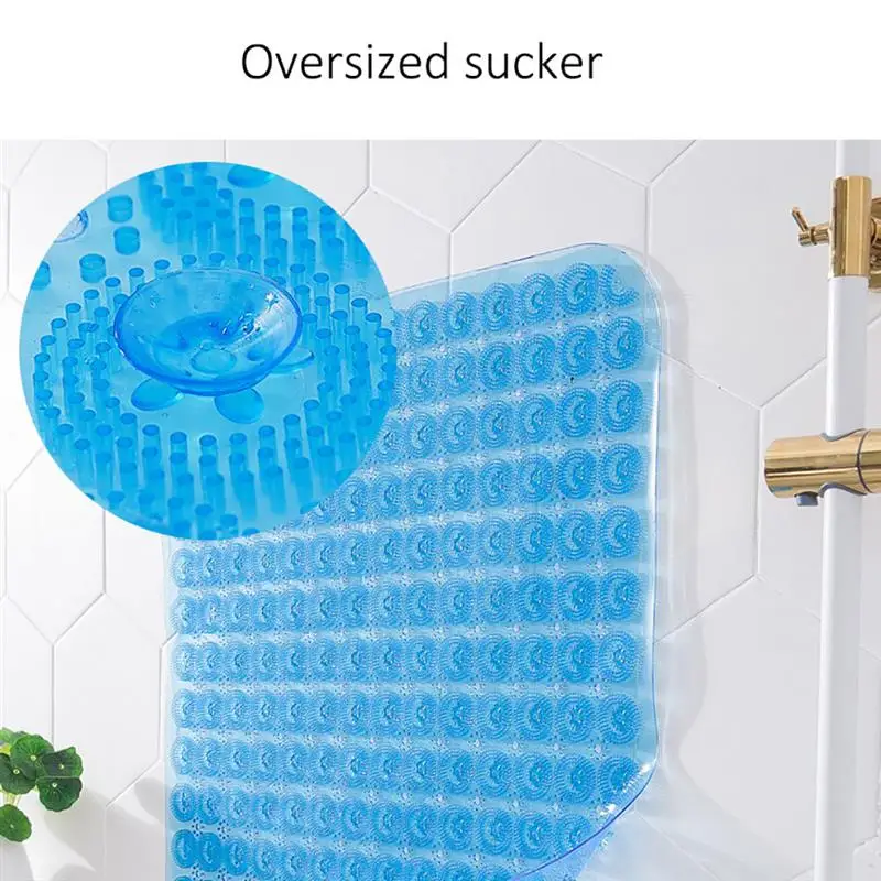 100 X 40cm PVC Non-Slip Bath Mat Suction Cup Bathtub Mats Bathmat Bathroom Safety Shower Pad Soft Bathroom Carpet Home Supplies