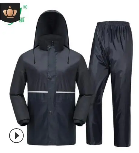 

2019 Thick raincoat split suit cross-border direct rain pants adult reflective bicycle electric motorcycle riding waterproof