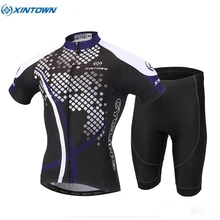 XINTOWNSummer команда Ropa Ciclismo с коротким рукавом для мужчин Велоспорт Джерси велосипед куртка нагрудник шорты брюки наборы s-xxxl