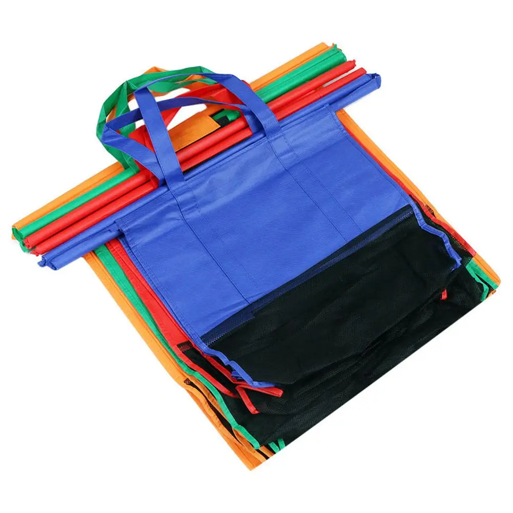 Baratos Venta caliente 4 unids set carro de compras plegable bolsa de compras reutilizable supermercado ecológico bolsa fácil de usar y pesado
